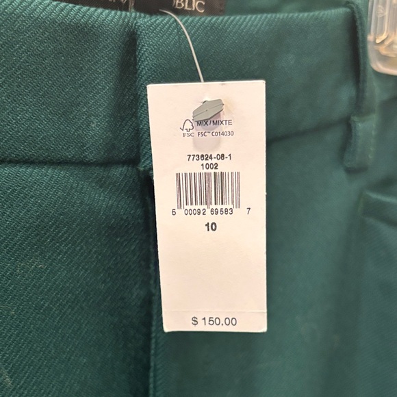 NWT Banana Republic Forest Green Straight Leg Trousers - Picture 3 of 9